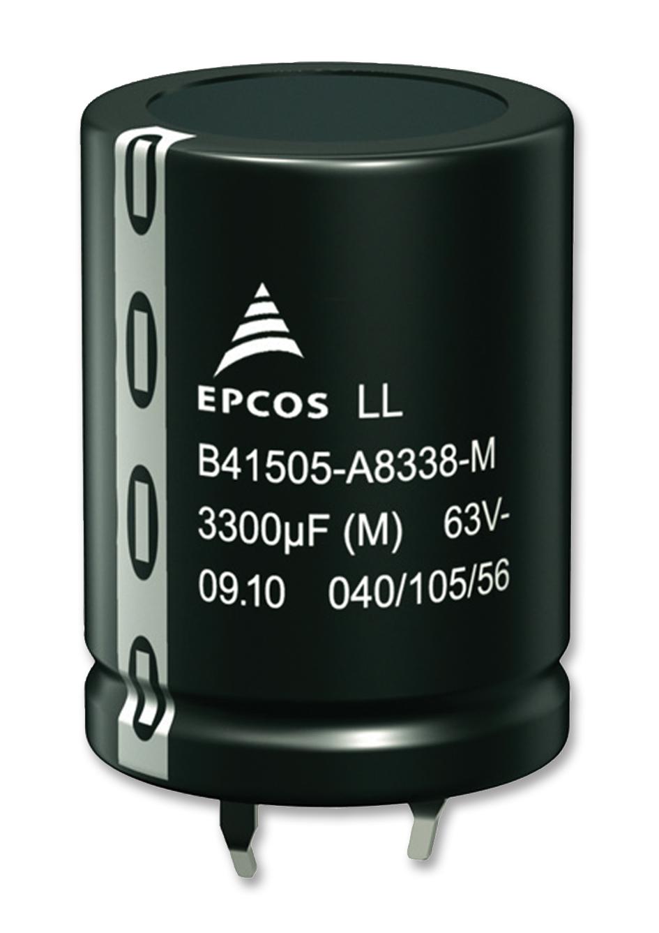 EPCOS B41505A8108M000 Capacitor, 1000Îf, 63V, Alu Elec, Snap In