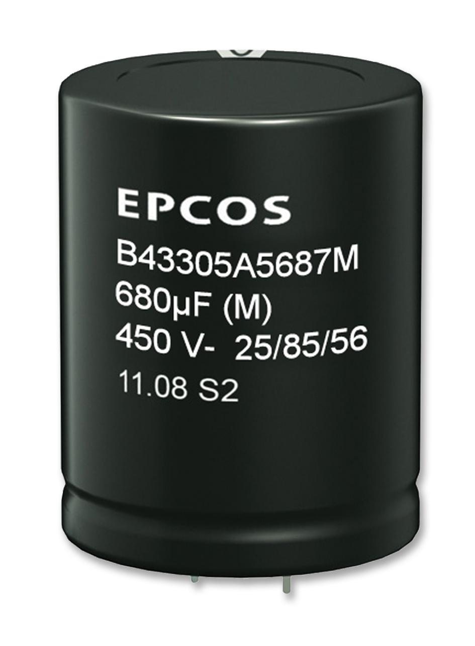 EPCOS B43305B5227M000 Capacitor, Alu Elec, 220Uf, 450V, Snap In