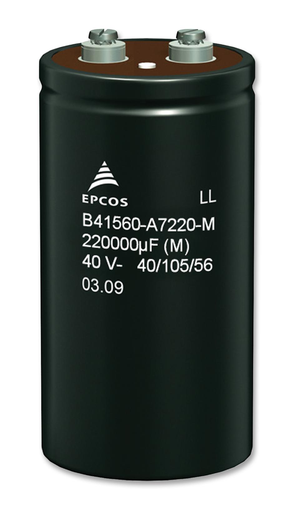 EPCOS B41456B4470M000 Capacitor, 0.47F, 16V, Alu Elec, Screw