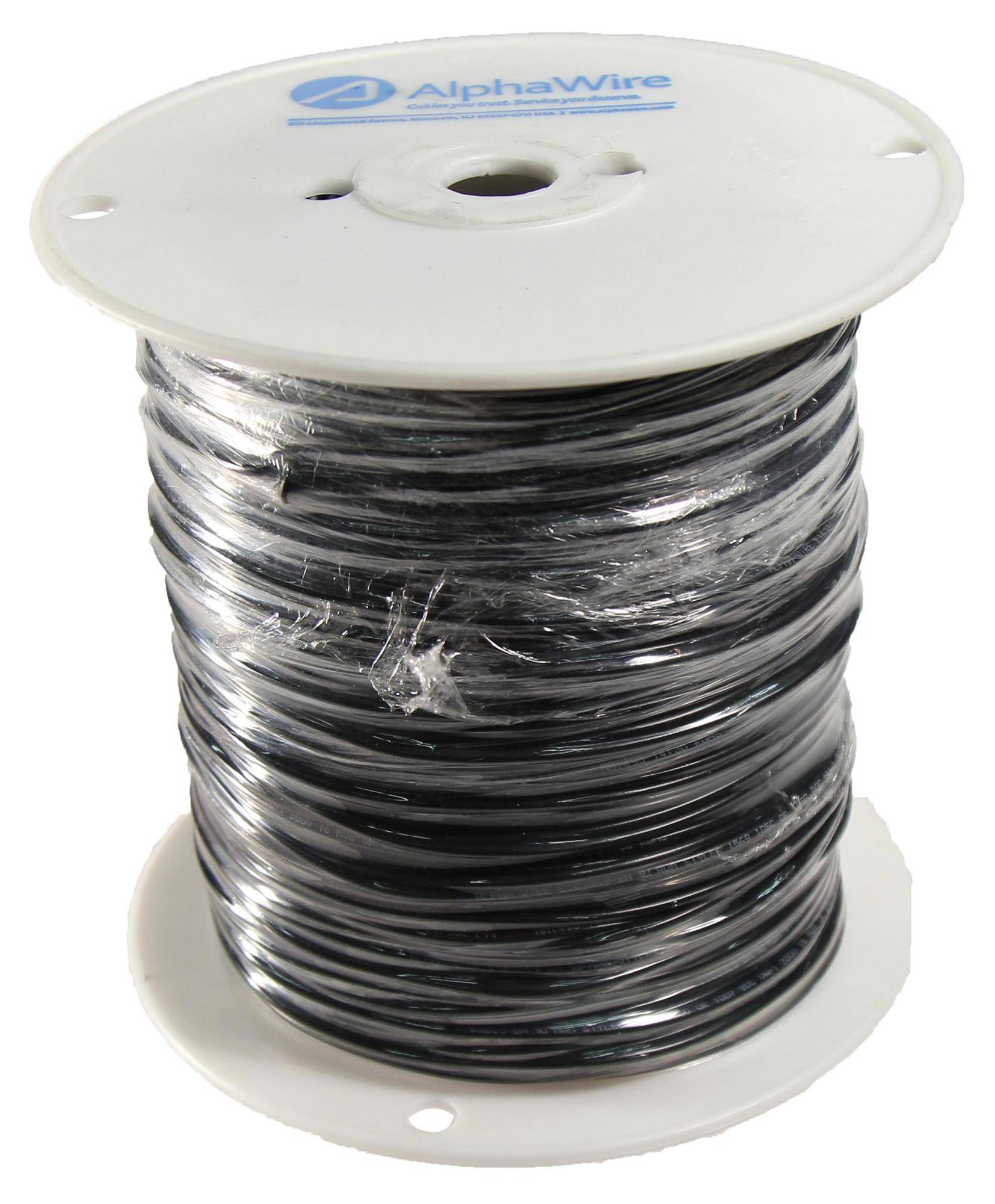 Alpha Wire 3051 Bk001 Wire, Blk, 22Awg, 7/30Awg, 304.8M