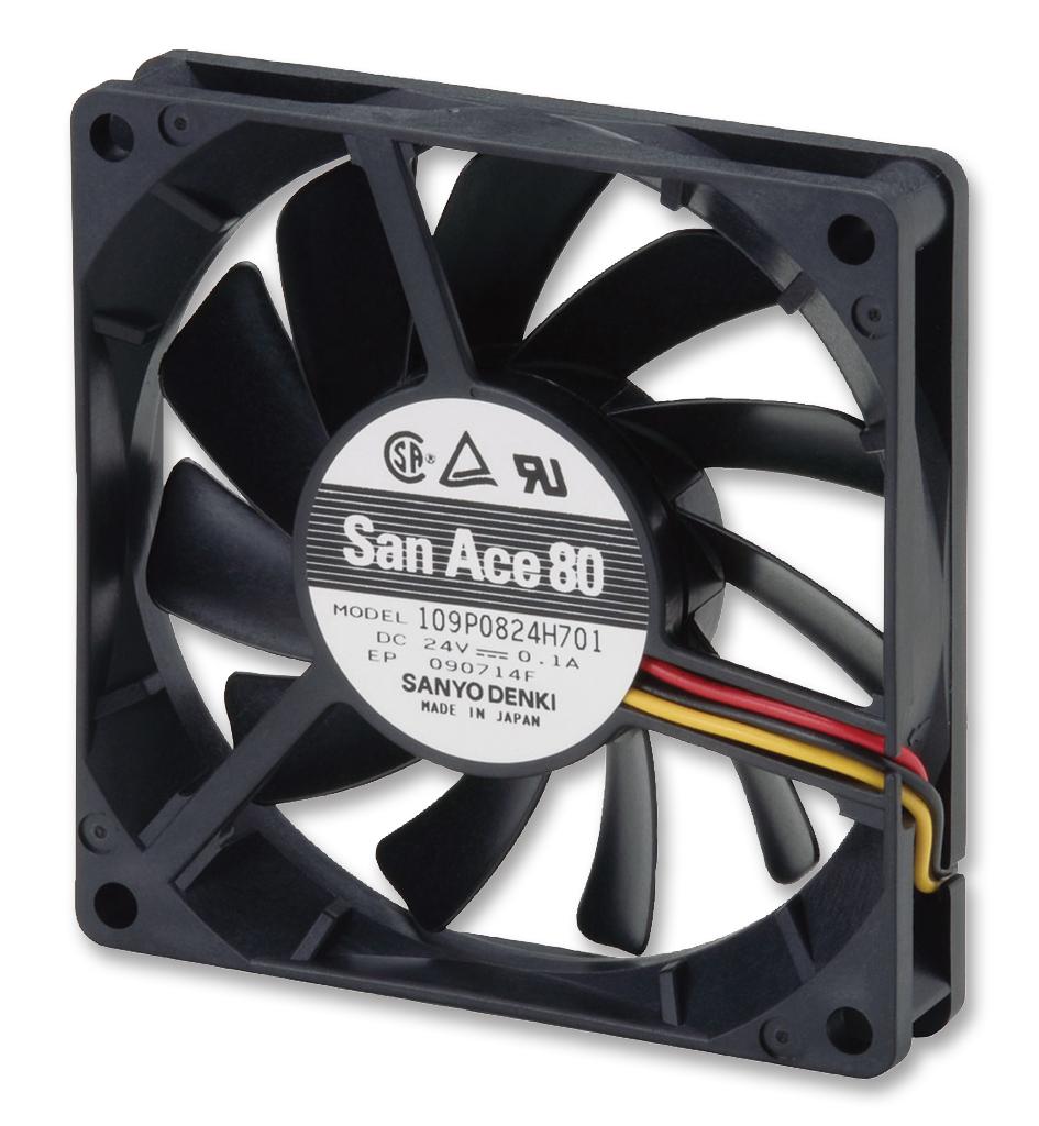 Sanyo Denki 109P0812M702 Fan, 80mm, 12Vdc