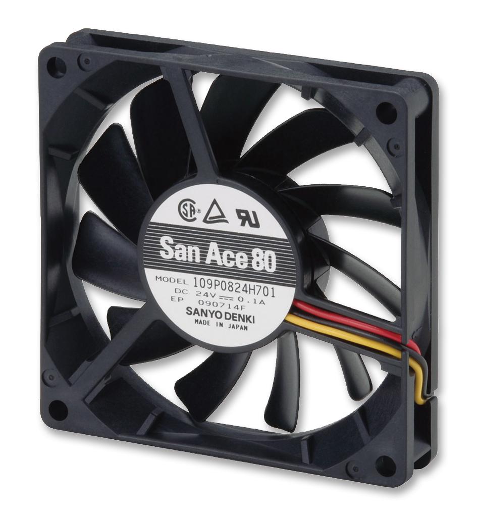 Sanyo Denki 109P0824H701 Fan, 80mm, 24Vdc