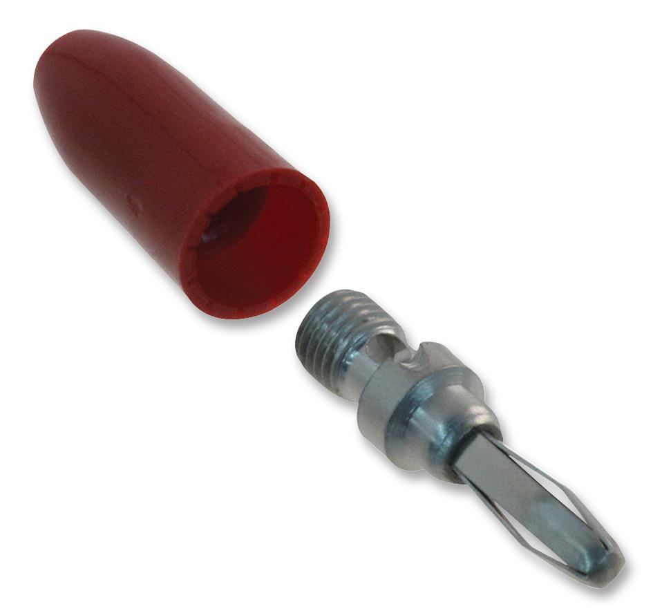 Johnson Cinch Connectivity 108-0302-001 Banana Plug, 15A, Solderless, Red