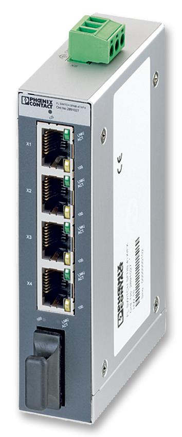 Phoenix Contact 2891027 Switch, Ethernet, 5 Ports, 24V