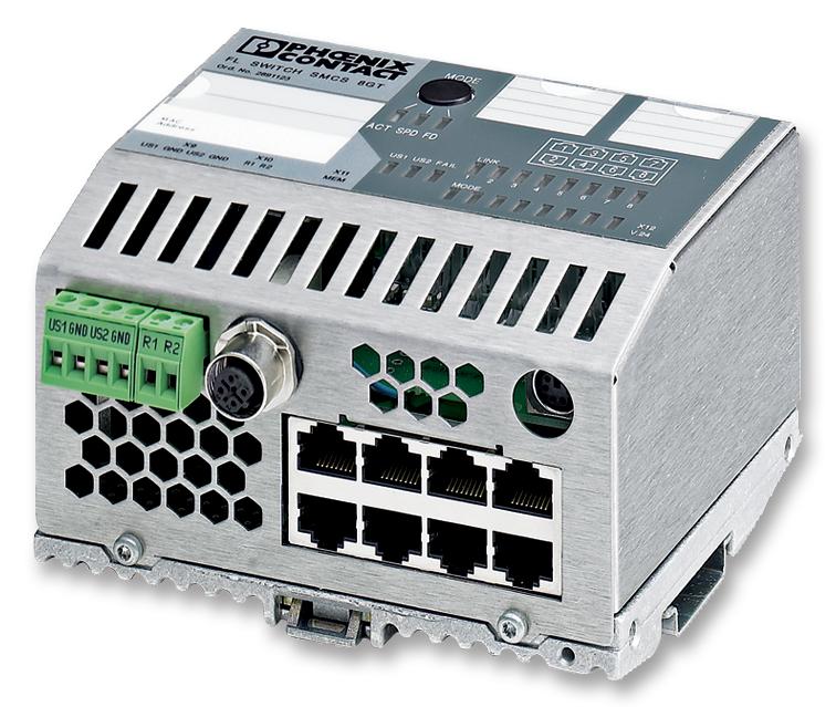 Phoenix Contact 2891123 Switch, Ethernet, 8 Ports, 24V, Smart