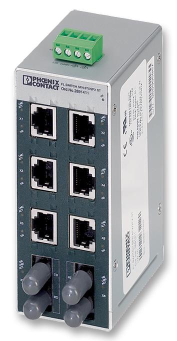 Phoenix Contact 2891411 Switch, Ethernet, 8 Ports, 24V