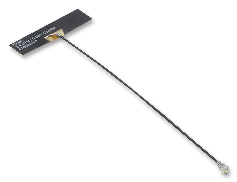 Molex/partner Stock 47950-2001 Rf Antenna, 4.8 To 5.9Ghz, 5Dbi