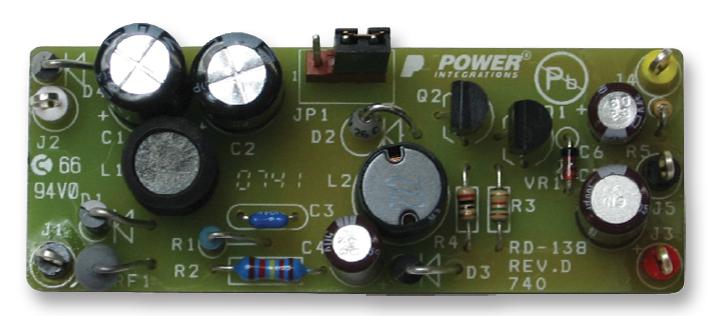 Power Integrations Rdk-138 Buck Psu, 1.2W, Evaluation Board