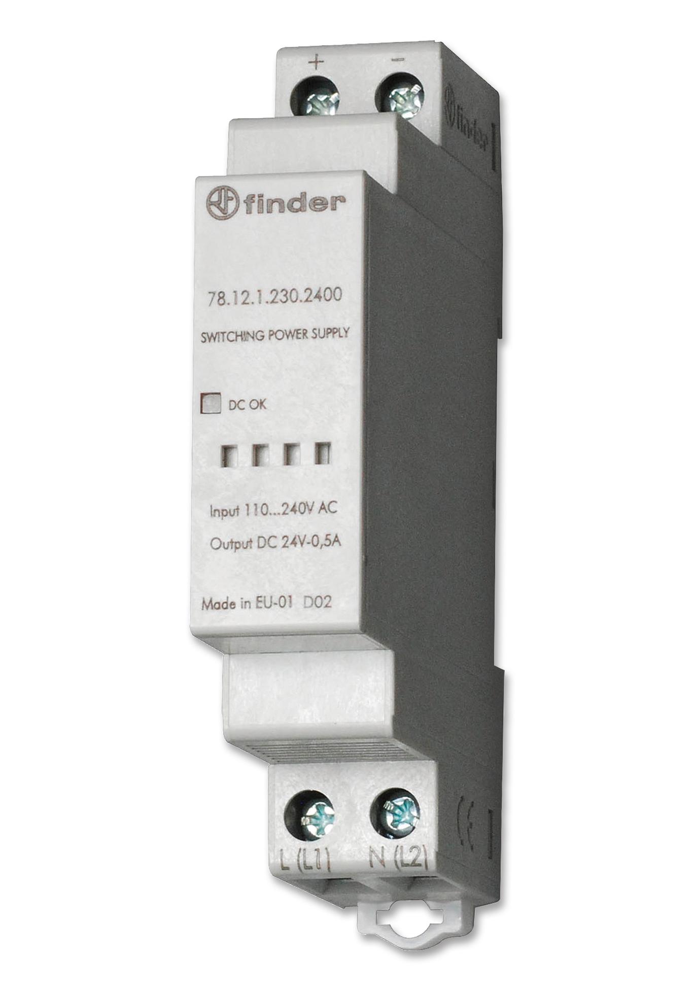 Finder Relays Relays 78.12.1.230.2400 Power Supply,switch Mode, 0.5A, 24V, 12W