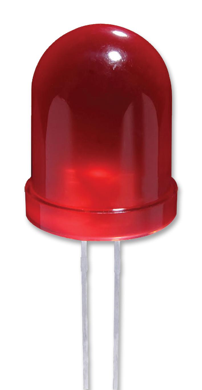 Kingbright L-813Srd-J4 Led, 10mm, X-Brig. Red, 0.6Cd, 640Nm