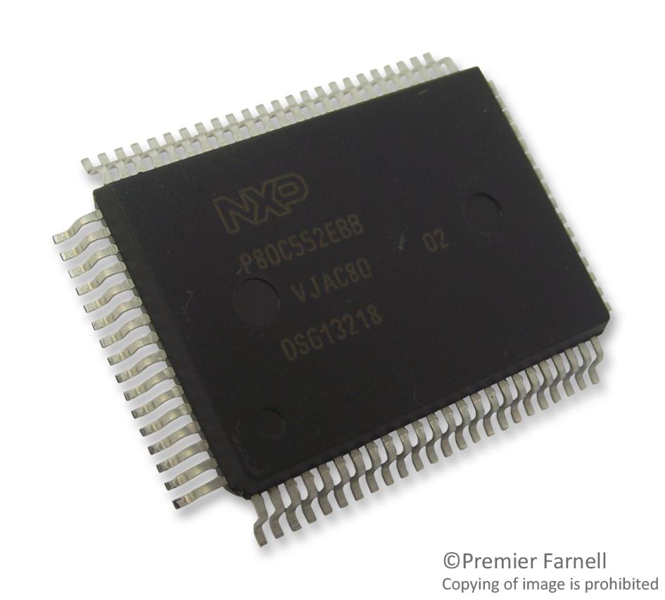 NXP Semiconductors Semiconductors P80C552Ebb/08,557 Mcu, 8Bit, 8051, 16Mhz, Qfp-80