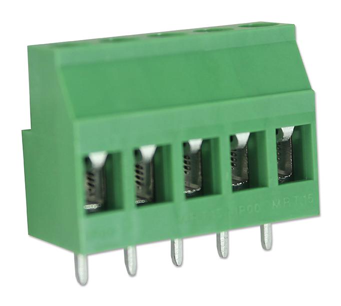 CamdenBoss Ctb0708/5 Terminal Block, Wire To Brd, 5Pos, 12Awg