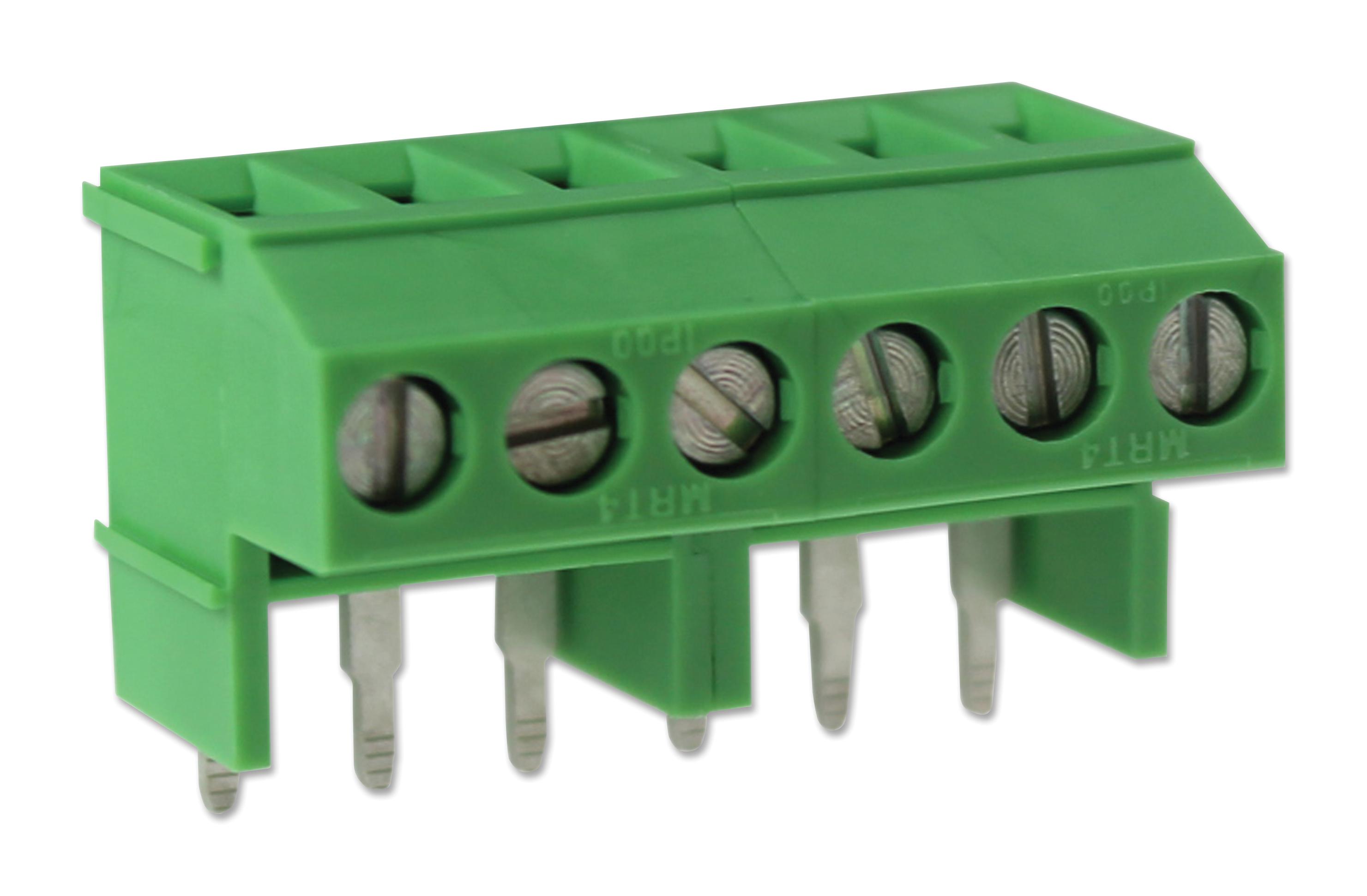 CamdenBoss Ctb09Hg/6 Terminal Block, Wire To Brd, 6Pos, 12Awg