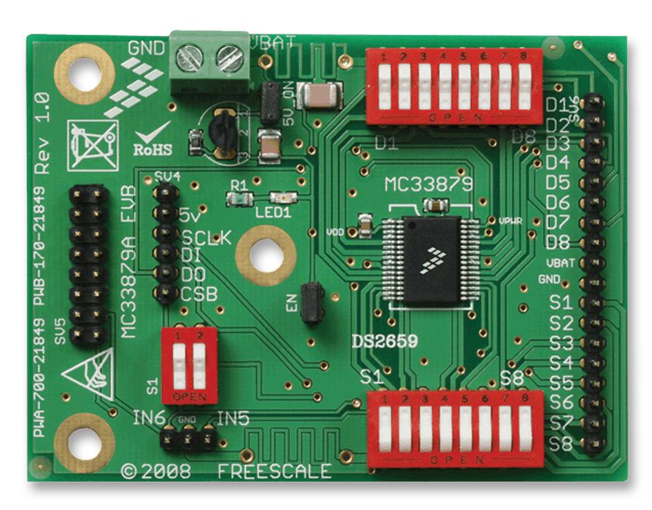 NXP Semiconductors Semiconductors Kit33879Aekevbe Evaluation Board, High/low Side Switch