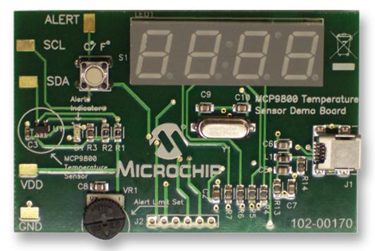 Microchip Technology Technology Mcp9800Dm-Ts1 Demo Board, Temperature Sensor