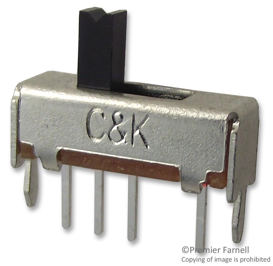 C&k Components Os103011Ms8Qp1 Switch, Sp3T, 0.1A, 12Vdc, Pcb, On-On-On