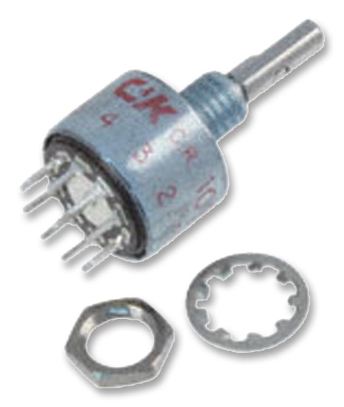 C&k Components Mb05L1Ncgd Rotary Switch, 2P, 0.25A, 28V, 36Deg