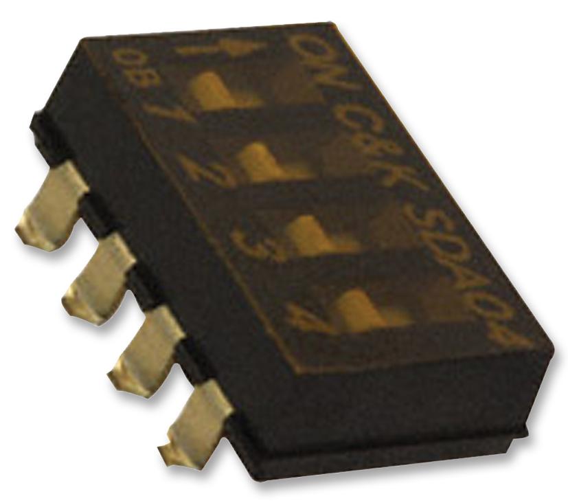 C&k Components Sda04H0Sbr Switch, Flush, 4 Way, Smd