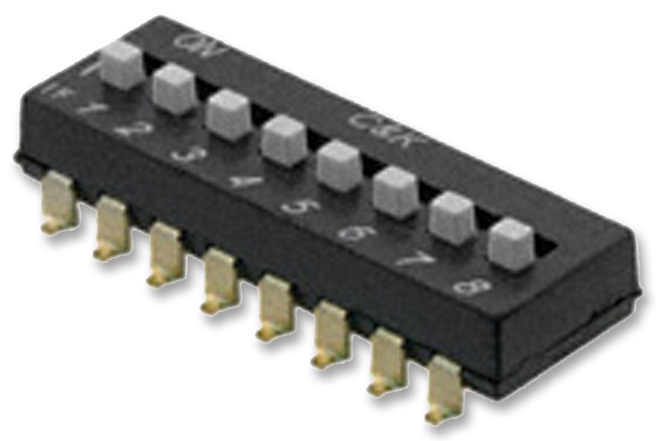 C&k Components Sda08H1Sbd Switch, Raised, 8 Way, Smd