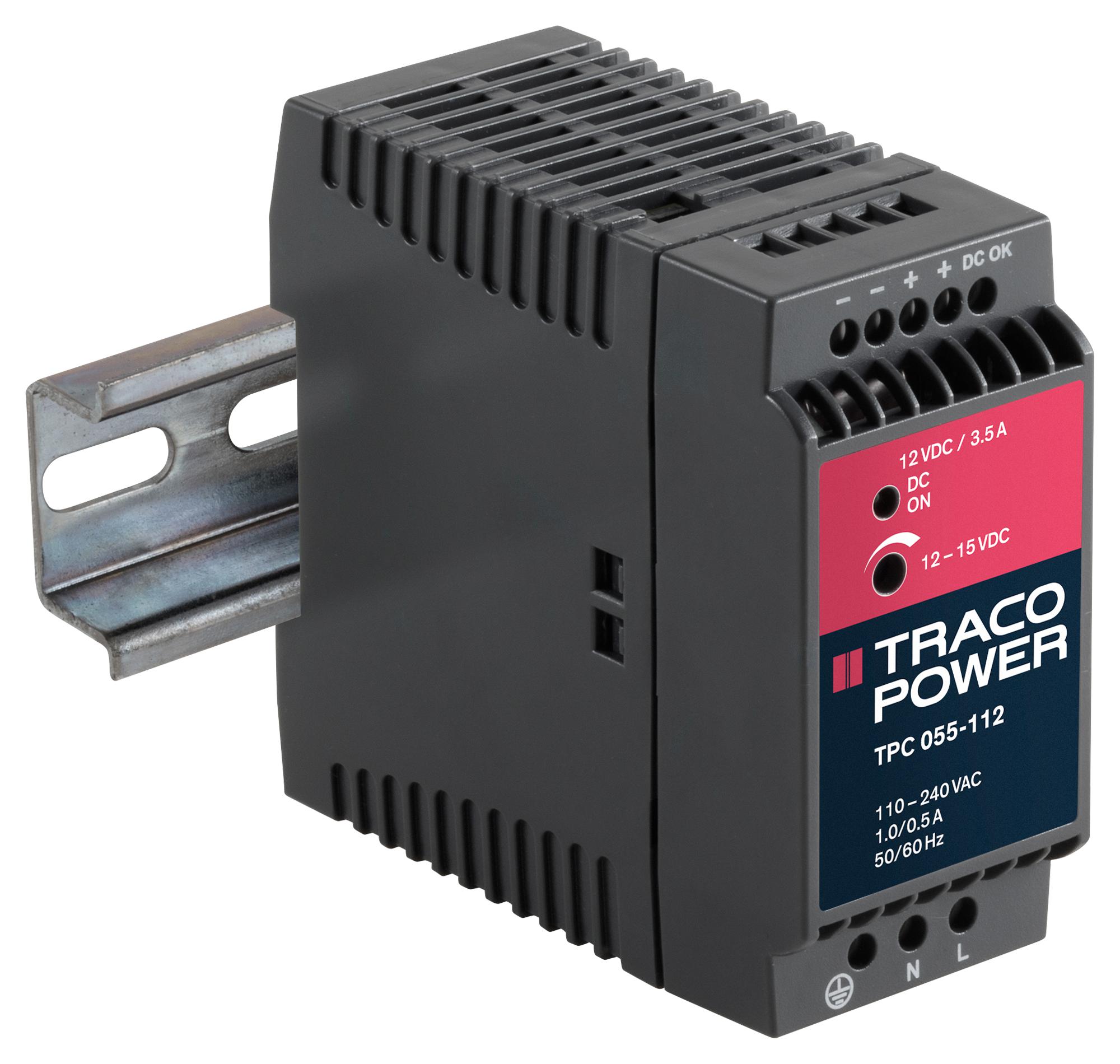 TRACO Power Tpc 055-112 Power Supply, Ac/dc, 3.5A, 12V, 42W