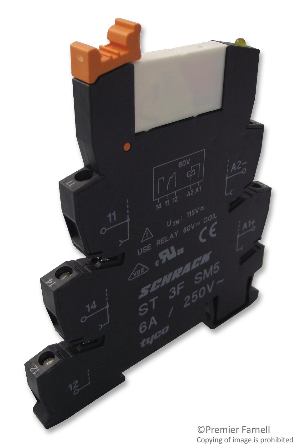 Schrack / Te Connectivity 3-1416100-3 Relay, Spdt, 240Vac, 6A