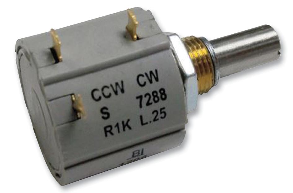 Tt Electronics/bi Technologies 7286R1Kl.25 Potentiometer, Ww 7/8, 10 Turn 1K