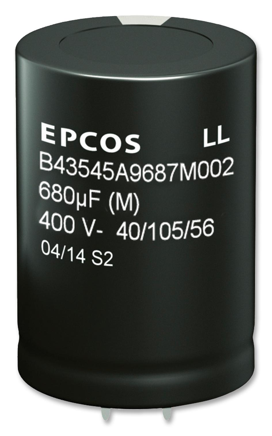 EPCOS B43545A9337M000 Capacitor, 330Îf, 400V, Alu Elec, Snap-In