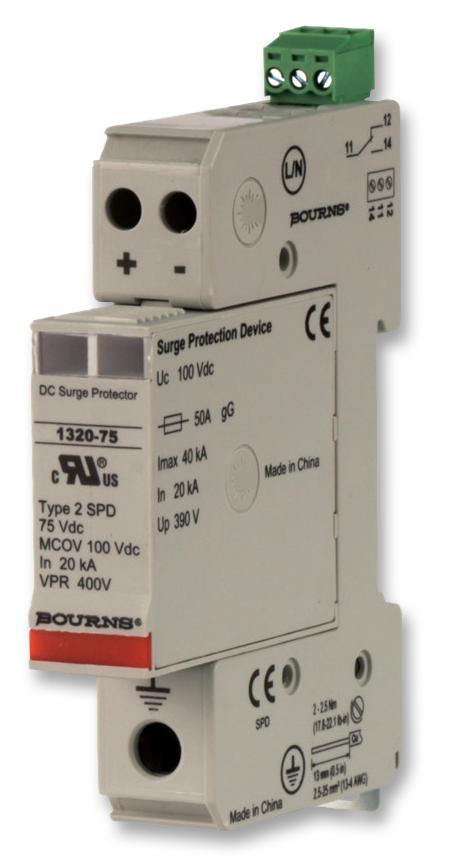 Bourns 1320-S-48 Mains Surge Protector, 65Vdc, Din Rail