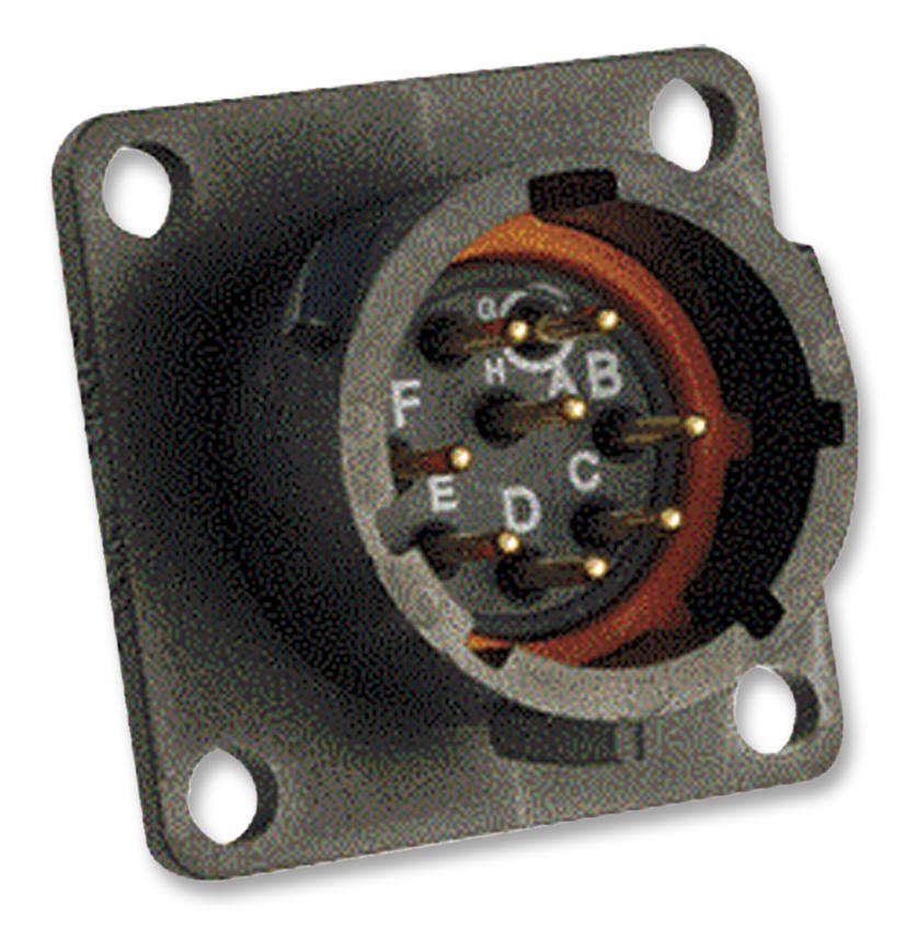 Souriau Uts012E8P Circular, Receptacle, 8 Way, Panel