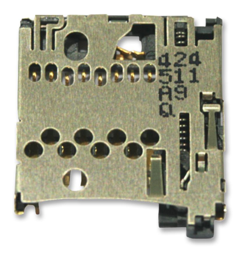 Te Connectivity 2201778-1 Connector, Microsd, Push Push