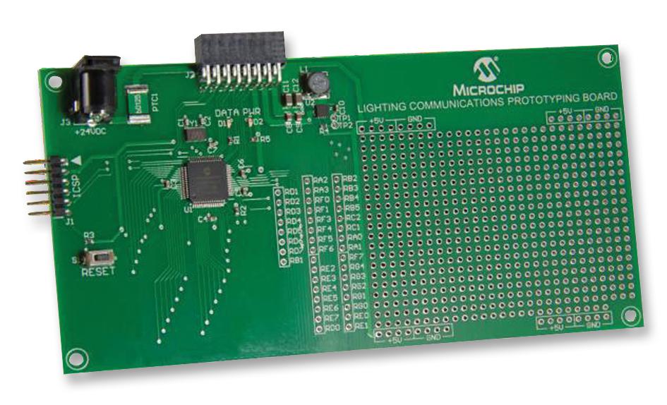 Microchip Technology Technology Ac160214 Prototype Board, Lighting Communication