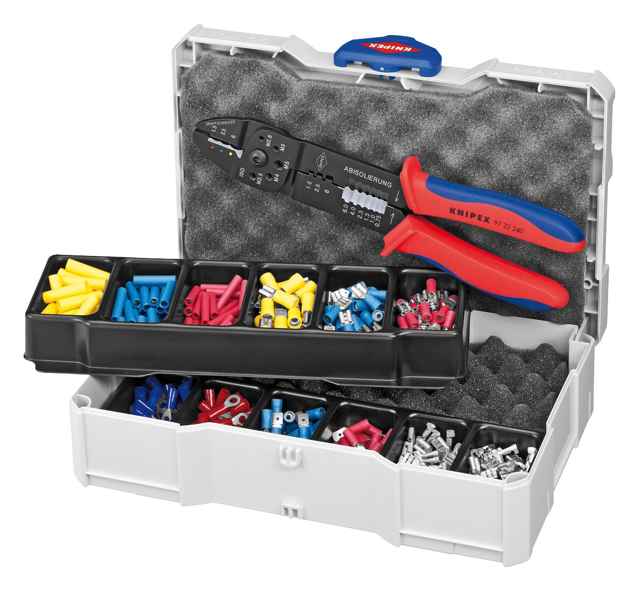 Knipex 97 90 25 Crimping Kit, With Crimp Tool, 301Pc