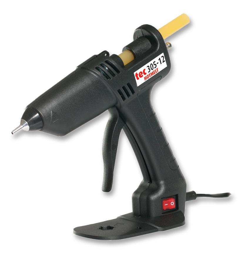 Power Adhesives Tec305-12-Uk Glue Gun, 120-240V, 20W, 195Deg, Uk Plug