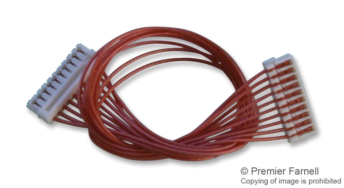 Jst 10Xsr10Xsr36L100 Lead, 100mm, Xsr, Rcpt, 36Awg, 10Way