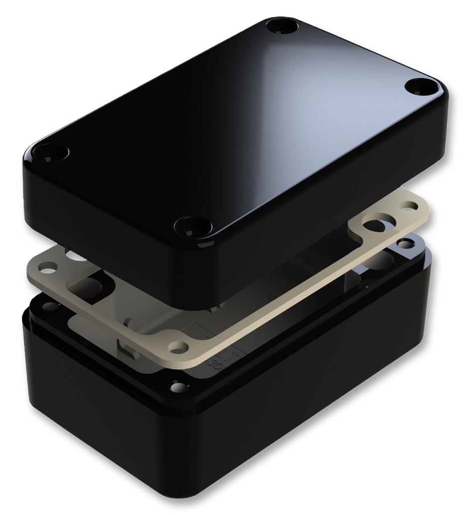 Deltron Enclosures 487-130806E-68 Enclosure, Alu, Blk, 130X80X60mm, Ip68