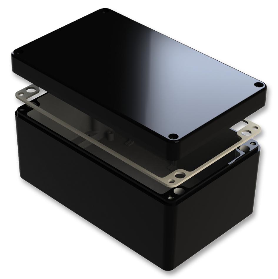 Deltron Enclosures 487-261612E-68 Enclosure, Alu, Blk, 260X160X120mm, Ip68