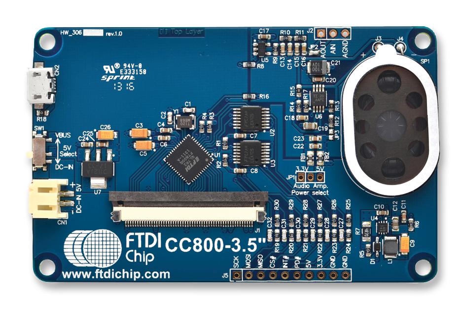 Bridgetek Vm800C35A-N Dev Board, Multimedia Controller