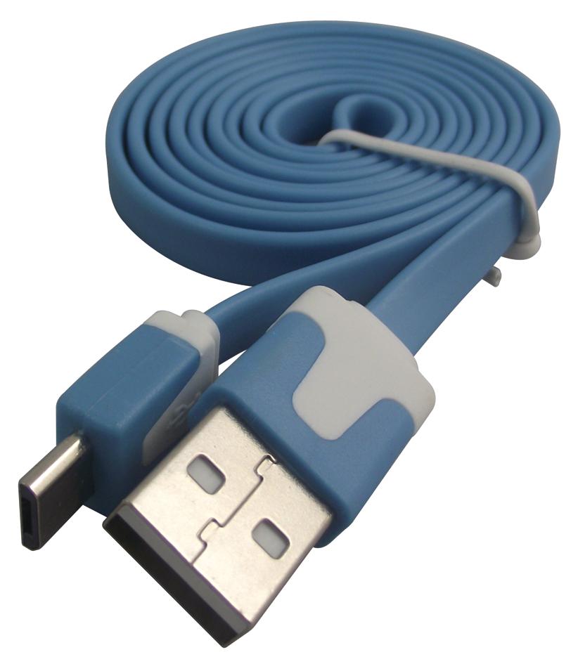 Bridgetek Va-Fc-1M-Blw Cable, Usb A To Micro B, 1M, Blue/white