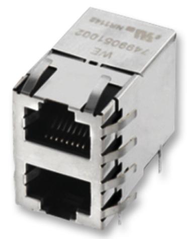 WÃ¼rth Elektronik 7499051002 Jack, Modular, Rj45, 2Port, 8P8C