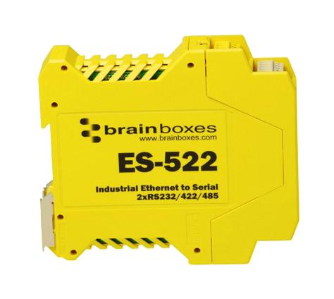 Brainboxes Es-522 Ethernet-Serial Dev Server, 10/100Mbps