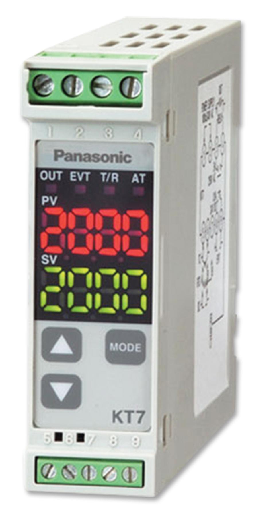 Panasonic Akt7111100J Temp Controller, 100-240Vac, Relay