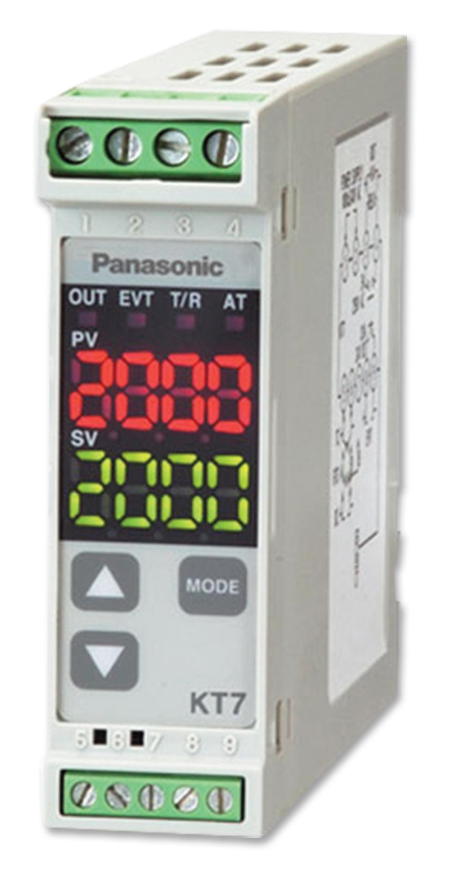 Panasonic Akt7211100J Temp Controller, 24Vac/dc, Relay