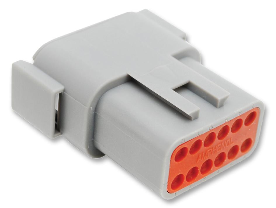 Amphenol Sine/tuchel Atm04-12Pa Connector Housing, Rcpt, 12 Way, Plastic