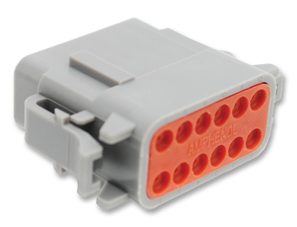 Amphenol Sine/tuchel Atm06-12Sa Connector Housing, Plug, 12 Way, Plastic