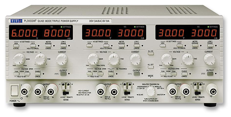 Aim-Tti Instruments Pl303Qmt Power Supply, 3Ch, 30V, 8A, Adjustable