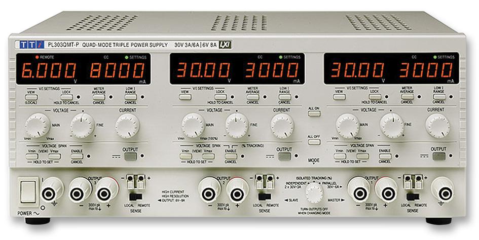 Aim-Tti Instruments Pl303Qmtp(G) Power Supply, 3Ch, 30V, 8A, Adjustable