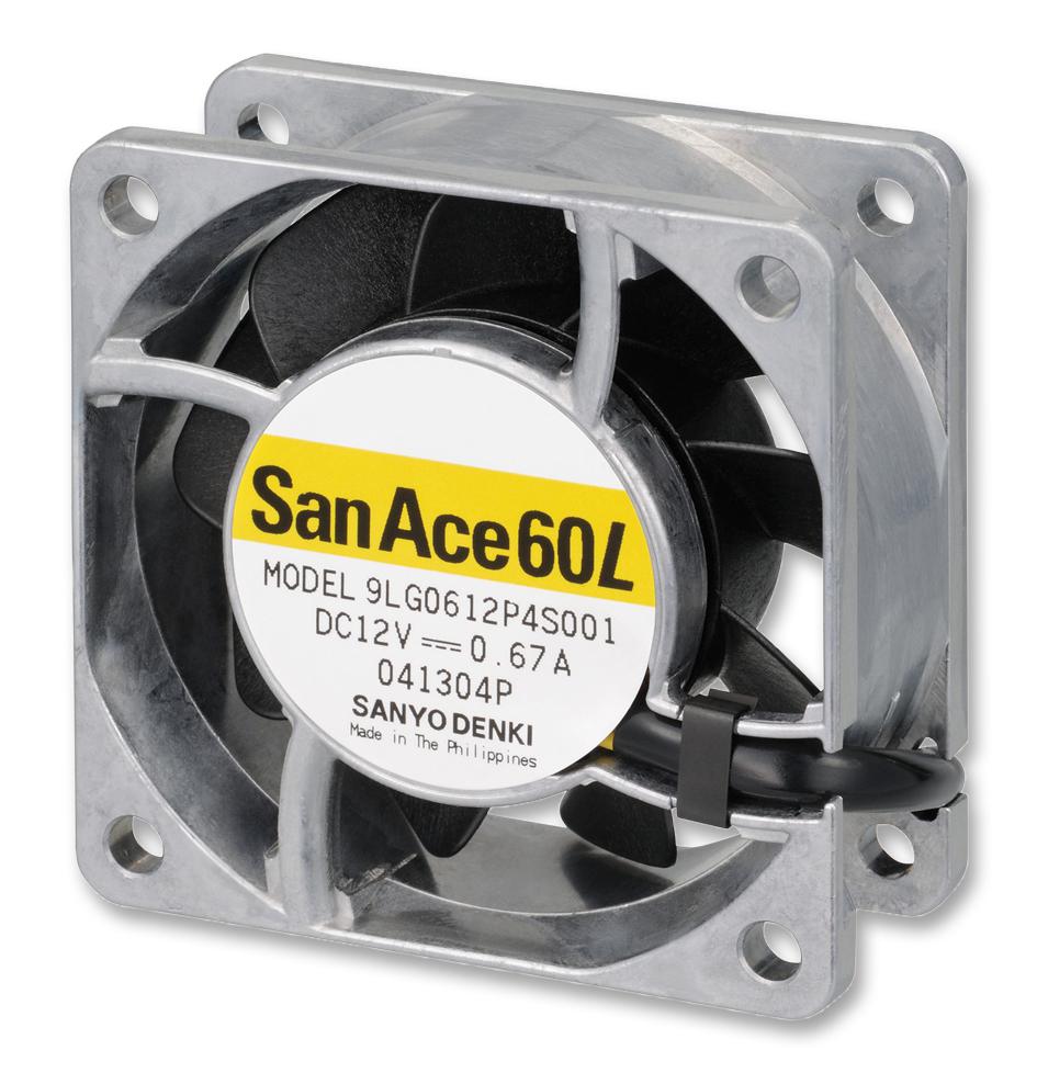 Sanyo Denki 9Lg0612P4H001 Fan, 60X60X25mm, 12Vdc, 27.5Cfm, 35Dba