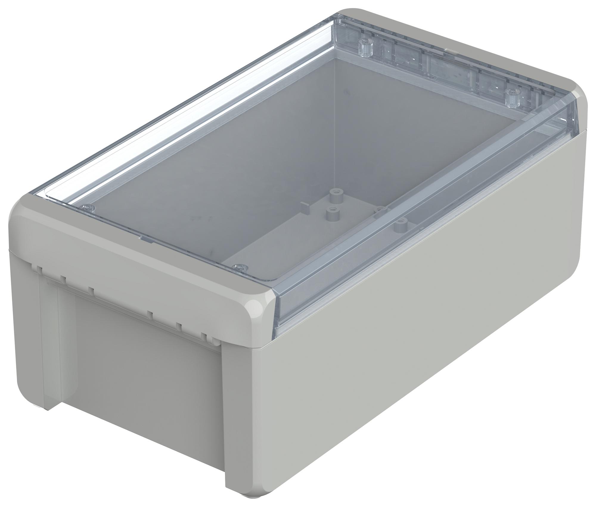 Bopla 96025235 Enclosure, Pc, Light Grey, Clear Lid