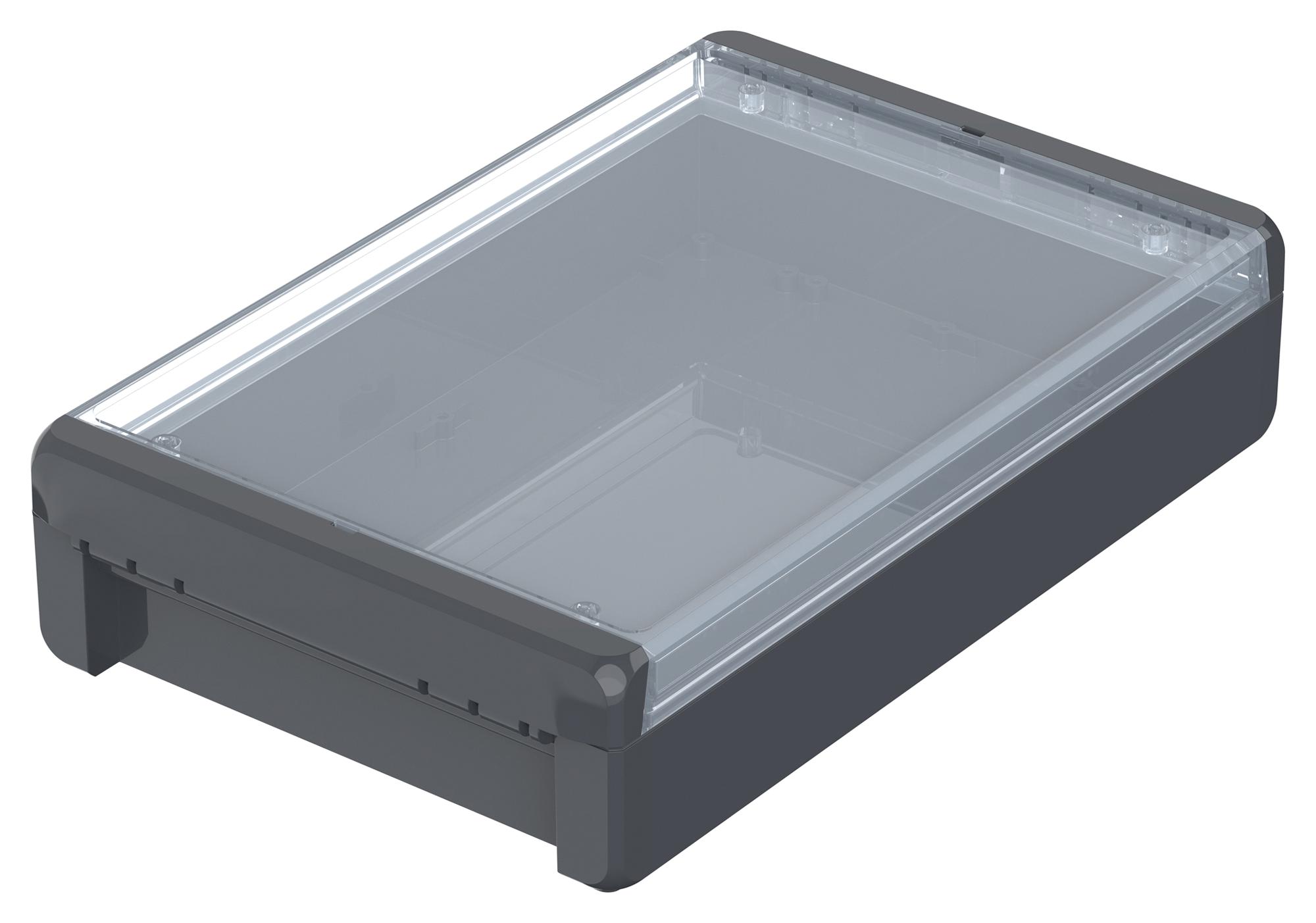 Bopla 96026324 Enclosure, Pc, Graphite Grey, Clear Lid