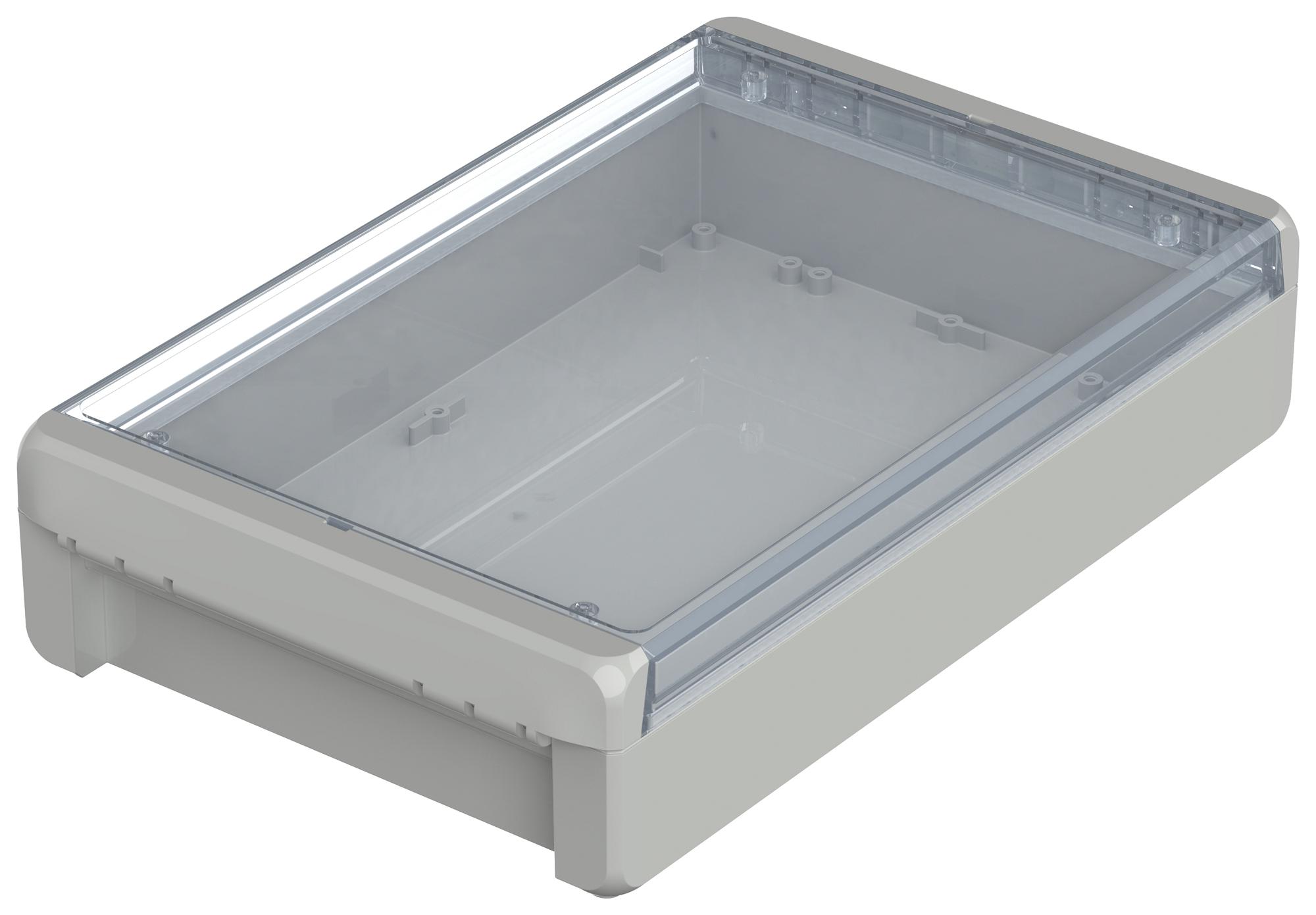 Bopla 96026325 Enclosure, Pc, Light Grey, Clear Lid